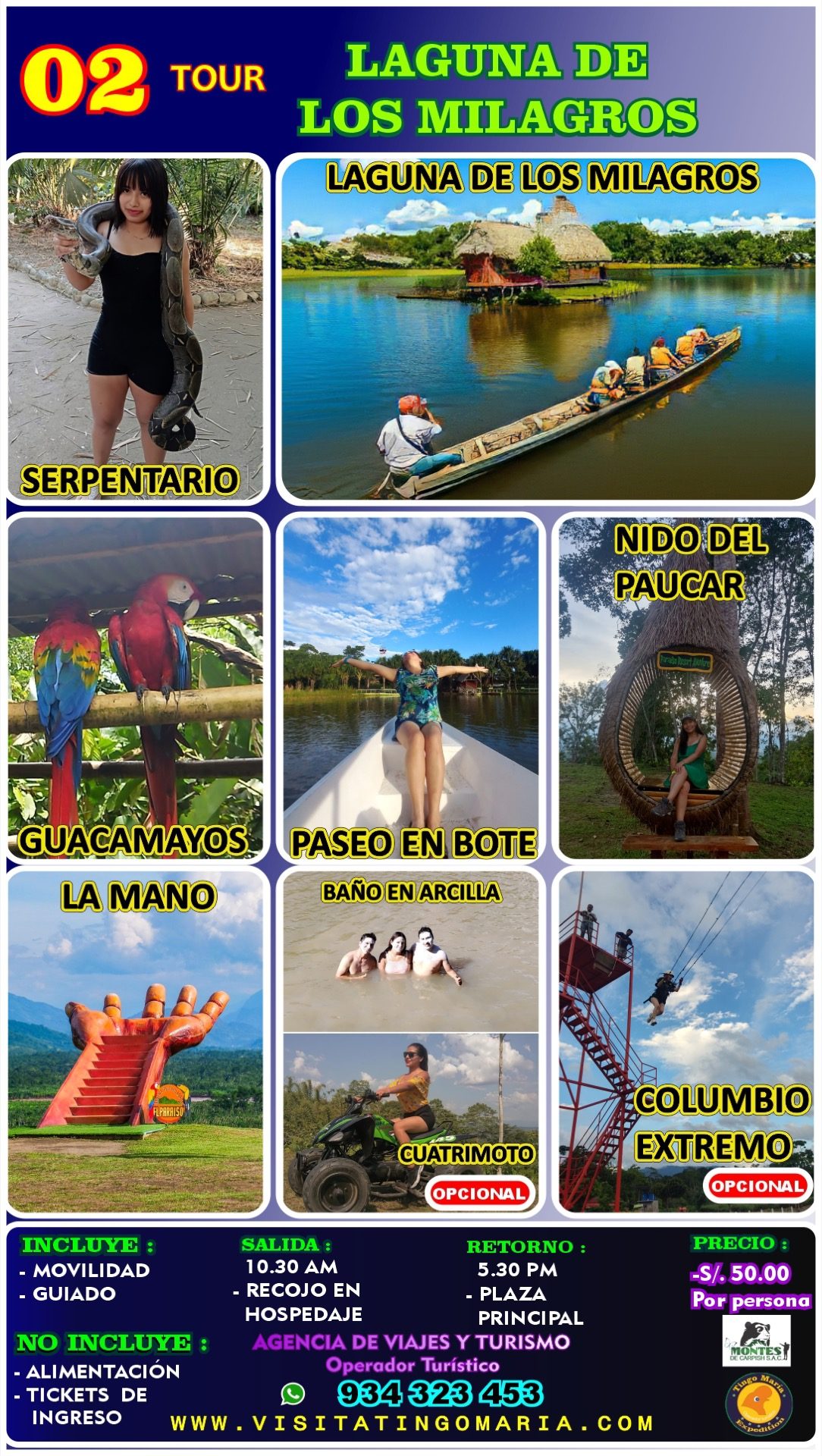 TOUR LAGUNA DE LOS MILAGROS-TINGO MARÍA